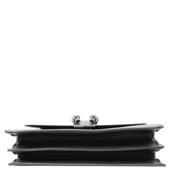 Gucci Dionysus Bamboo Medium Leather Top Handle Shoulder Bag Black 448075 - Picture 10 of 14